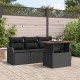 Sonata H Градински Софа Комплект 5 pcs Черно 100 x 55 x 73 см