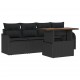 Sonata H Градински Софа Комплект 5 pcs Черно 100 x 55 x 73 см