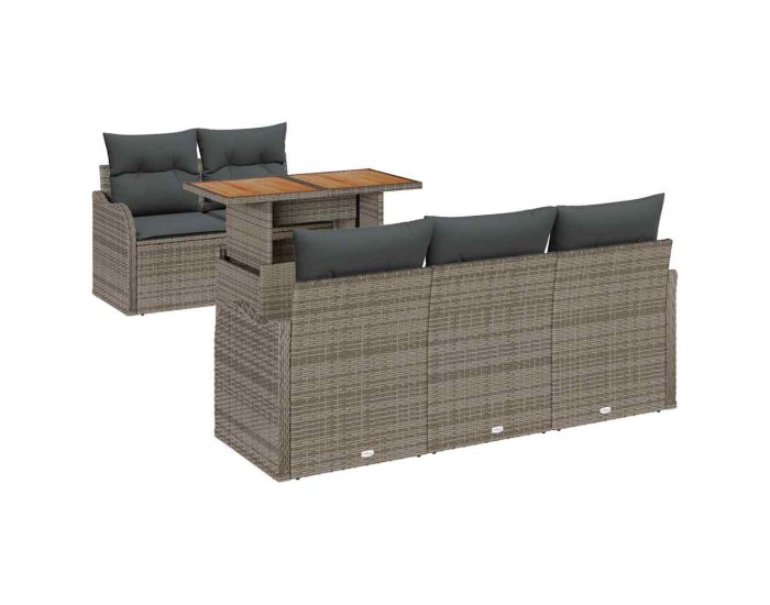 Sonata H Градински Софа Комплект 6 pcs Сив 100 x 55 x 73 см