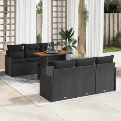 Sonata H Градински Софа Комплект 7 pcs Черно 100 x 55 x 73 см - Canapele și bănci de grădină