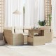 Sonata H Градински Софа Комплект 7 pcs бежово и кремаво 100 x 55 x 73 см