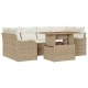 Sonata H Градински Софа Комплект 7 pcs бежово и кремаво 100 x 55 x 73 см