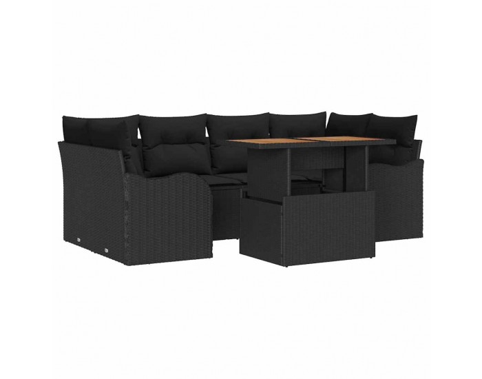Sonata H Градински Софа Комплект 7 pcs Черно 100 x 55 x 73 см
