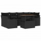 Sonata H Градински Софа Комплект 7 pcs Черно 100 x 55 x 73 см