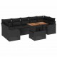 Sonata H Градински Софа Комплект 8 pcs Черно 100 x 55 x 73 см