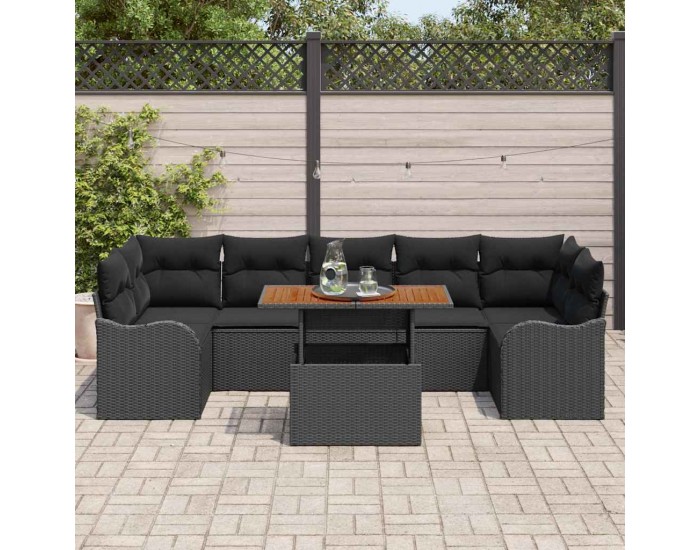 Sonata H Градински Софа Комплект 8 pcs Черно 100 x 55 x 73 см