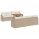 Sonata H Градински Софа Комплект 7 pcs бежово и кремаво 100 x 55 x 73 см