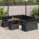 Sonata H Градински Софа Комплект 7 pcs Черно 100 x 55 x 73 см
