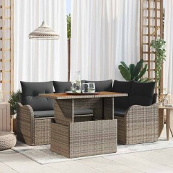 Sonata H Градински Софа Комплект 5 pcs Сив 100 x 55 x 73 см - Canapele și bănci de grădină