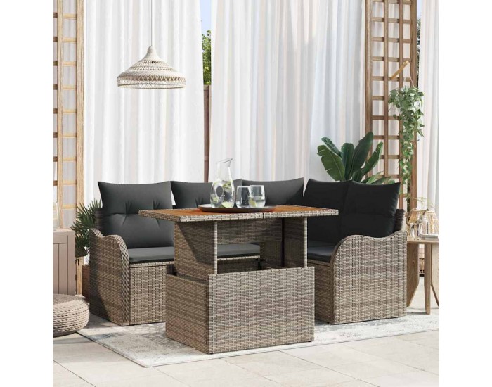 Sonata H Градински Софа Комплект 5 pcs Сив 100 x 55 x 73 см