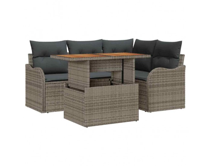Sonata H Градински Софа Комплект 5 pcs Сив 100 x 55 x 73 см