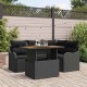 Sonata H Градински Софа Комплект 5 pcs Черно 100 x 55 x 73 см