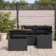 Sonata H Градински Софа Комплект 5 pcs Черно 100 x 55 x 73 см