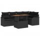 Sonata H Градински Софа Комплект 6 pcs Черно 100 x 55 x 73 см