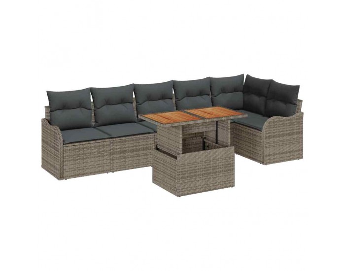 Sonata H Градински Софа Комплект 7 pcs Сив 100 x 55 x 73 см