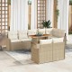 Sonata H Градински Софа Комплект 9 pcs бежово и кремаво 100 x 55 x 73 см