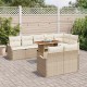 Sonata H Градински Софа Комплект 9 pcs бежово и кремаво 100 x 55 x 73 см