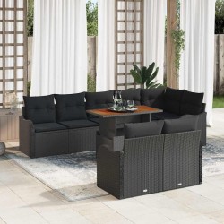 Sonata H Градински Софа Комплект 9 pcs Черно 100 x 55 x 73 см - Canapele și bănci de grădină