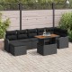Sonata H Градински Софа Комплект с възглавница 8 pcs Черно