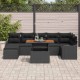 Sonata H Градински Софа Комплект с възглавница 8 pcs Черно