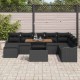 Sonata H Градински Софа Комплект с възглавница 9 pcs Черно