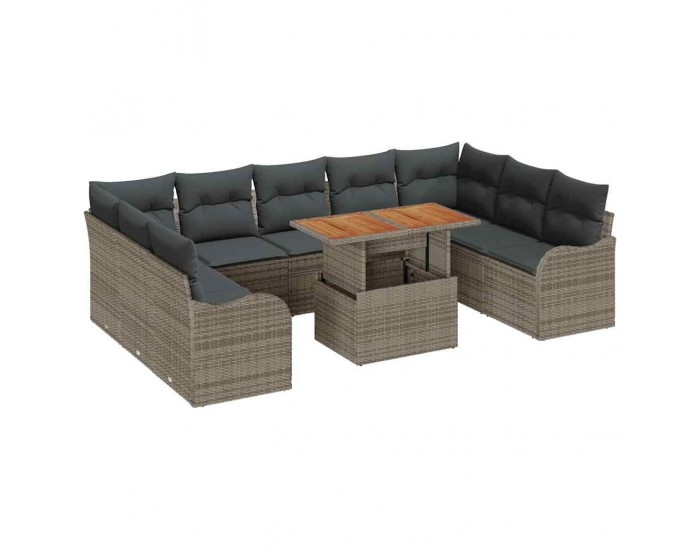 Sonata H Градински Софа Комплект 10 pcs Сив 100 x 55 x 73 см