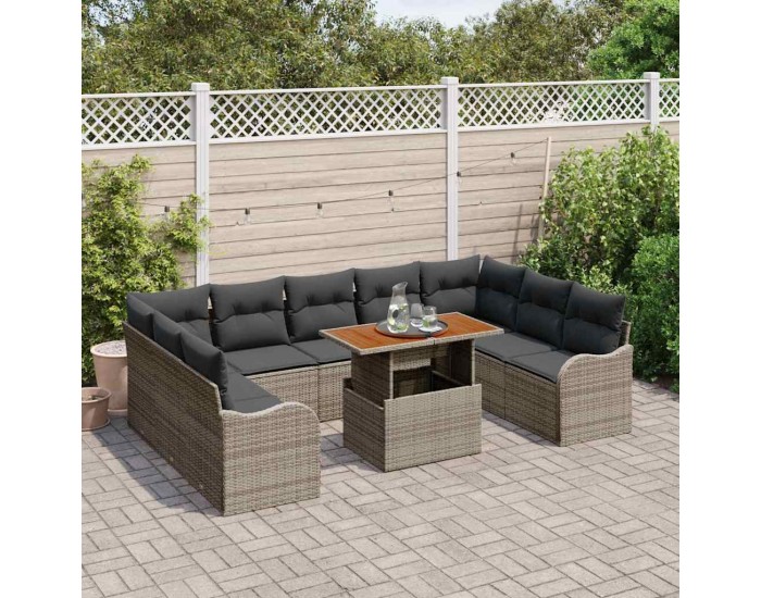 Sonata H Градински Софа Комплект 10 pcs Сив 100 x 55 x 73 см