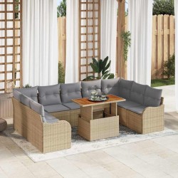 Sonata H Градински Софа Комплект 10 pcs бежово и светлосиво - Canapele și bănci de grădină