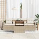 Sonata H Градински Софа Комплект 5 pcs бежово и кремаво 100 x 55 x 73 см