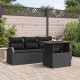 Sonata H Градински Софа Комплект 5 pcs Черно 100 x 55 x 73 см