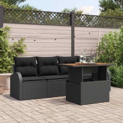 Sonata H Градински Софа Комплект 5 pcs Черно 100 x 55 x 73 см - Canapele și bănci de grădină