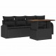 Sonata H Градински Софа Комплект 5 pcs Черно 100 x 55 x 73 см