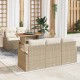 Sonata H Градински Софа Комплект 6 pcs бежово и кремаво 100 x 55 x 73 см