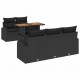 Sonata H Градински Софа Комплект 6 pcs Черно 100 x 55 x 73 см