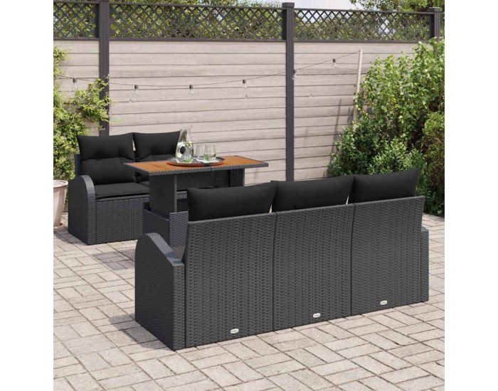 Sonata H Градински Софа Комплект 6 pcs Черно 100 x 55 x 73 см