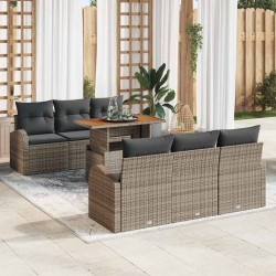 Sonata H Градински Софа Комплект 7 pcs Сив 100 x 55 x 73 см - Canapele și bănci de grădină