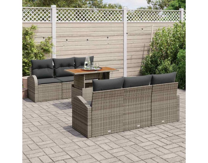 Sonata H Градински Софа Комплект 7 pcs Сив 100 x 55 x 73 см