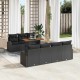 Sonata Set de canapele pentru grădină 8 buc. Negru