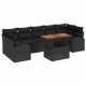 Sonata H Градински Софа Комплект 8 pcs Черно 100 x 55 x 73 см