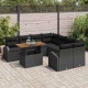 Sonata H Градински Софа Комплект 9 pcs Черно 100 x 55 x 73 см