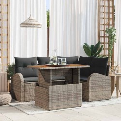 Sonata H Градински Софа Комплект 5 pcs Сив 100 x 55 x 73 см - Canapele și bănci de grădină