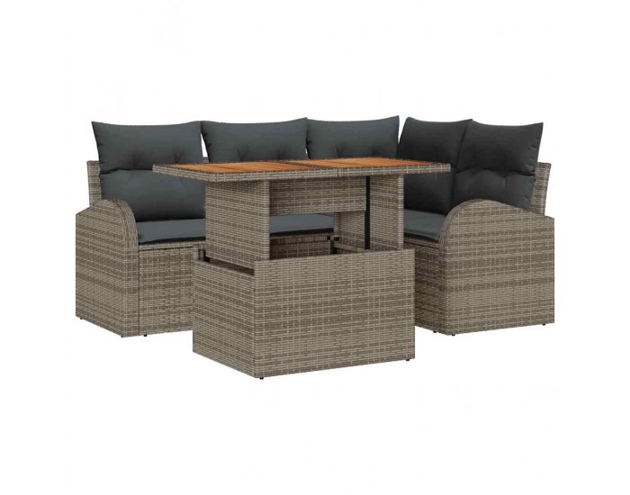 Sonata H Градински Софа Комплект 5 pcs Сив 100 x 55 x 73 см