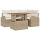 Sonata H Градински Софа Комплект 5 pcs бежово и кремаво 100 x 55 x 73 см