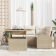 Sonata H Градински Софа Комплект 5 pcs бежово и кремаво 100 x 55 x 73 см