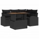 Sonata H Градински Софа Комплект 5 pcs Черно 100 x 55 x 73 см