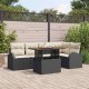 Sonata H Градински Софа Комплект 6 pcs Черно и кремаво 100 x 55 x 73 см