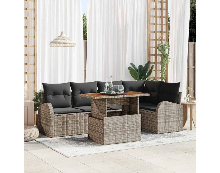 Sonata H Градински Софа Комплект 6 pcs Сив 100 x 55 x 73 см