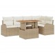 Sonata H Градински Софа Комплект 6 pcs бежово и кремаво 100 x 55 x 73 см