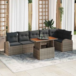 Sonata H Градински Софа Комплект 7 pcs Сив 100 x 55 x 73 см - Canapele și bănci de grădină