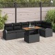Sonata Set de canapele pentru grădină 7 buc. Negru